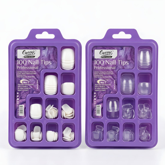 Professional Nail Tips - 100 Pcs
